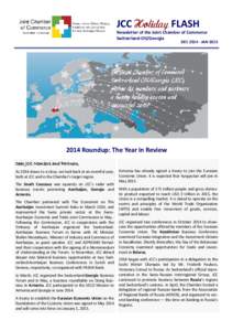 JCC Holiday FLASH Newsletter of the Joint Chamber of Commerce Switzerland-CIS/Georgia DEC[removed]JAN 2015