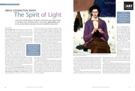 First published in Australian Art Collector, Issue 7 January-March 1999 COLLECTOR’S DOSSIER  GRACE COSSINGTON SMITH: