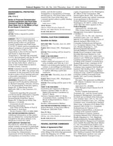 Federal Register / Vol. 69, No[removed]Thursday, June 17, [removed]Notices ENVIRONMENTAL PROTECTION AGENCY [FRL–7773–7]  Notice of Proposed Administrative