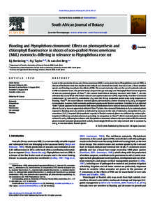 South African Journal of Botany–53  Contents lists available at ScienceDirect South African Journal of Botany journal homepage: www.elsevier.com/locate/sajb