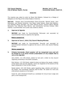 [removed]City Council Minutes