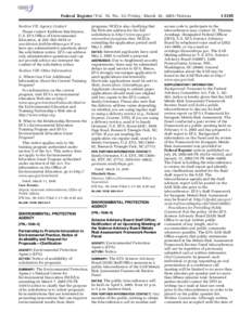 Federal Register / Vol. 70, No[removed]Friday, March 18, [removed]Notices Section VII: Agency Contact Please contact Kathleen MacKinnon, U.S. EPA Office of Environmental Education, at 202–564–0454 or mackinnon.kathleen@e