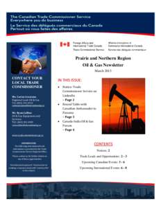 h  Prairie and Northern Region Oil & Gas Newsletter March 2013