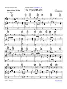 Sheet Music from www.mfiles.co.uk  Accompaniment Part The Wexford Carol