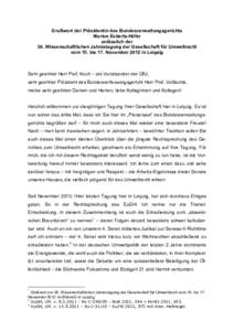 Microsoft Word - GfU 2012 Grußwort Rechtsprechungsübersicht UmweltR Eckertz-Höfer.doc