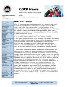 CGCP News Comprehensive Guidance and Counseling November-December, 2014  OSPI