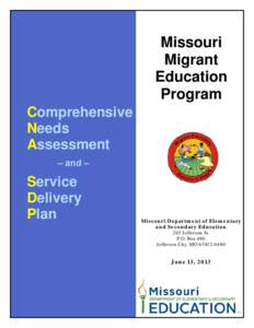 Migrant Comprehensive Needs Assessment and Service Delivery Plan