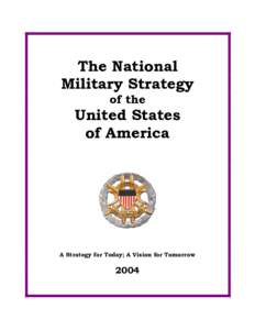 2004 National Military Strategy Unclassified Version