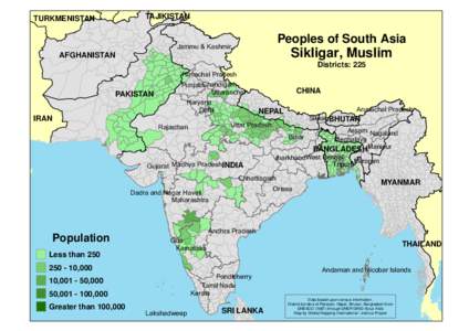 TAJIKISTAN  TURKMENISTAN Peoples of South Asia