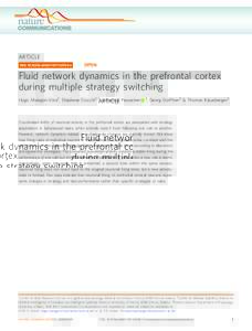 Fluid network dynamics in the prefrontal cortex during multiple strategy switching
