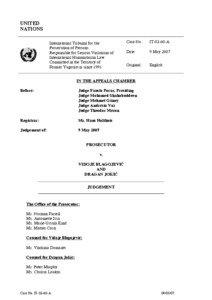 UNITED NATIONS International Tribunal for the