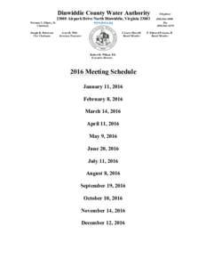 Dinwiddie County Water AuthorityAirpark Drive North Dinwiddie, Virginiawww.dcwa.org Norman C. Olgers, Jr. Chairman