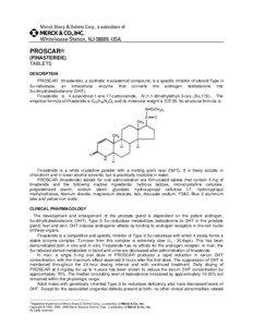 Proscar (finasteride) tablets label