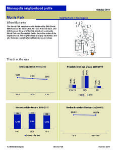 Minneapolis neighborhood profile  October 2011