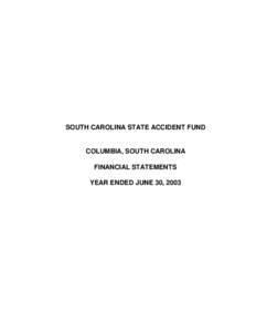 SOUTH CAROLINA STATE ACCIDENT FUND