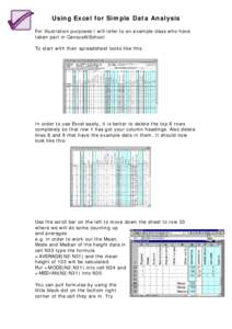 Using Excel for simple data analysis