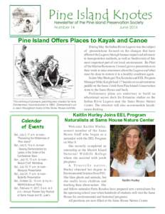 Pine Island Knotes Newsletter of the Pine Island Preservation Society Number 14 June 2016