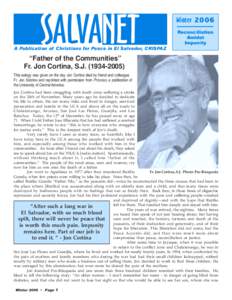 Transport / Shipping / Jon de Cortina / San Salvador / Truth and reconciliation commission / Farabundo Martí National Liberation Front / Óscar Romero / Herbert Anaya / Ignacio Ellacuría / Salvadoran Civil War / Human rights in El Salvador / El Salvador