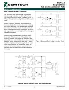 SI96-15  Surging Ideas TVS Diode Application Note PROTECTION PRODUCTS Surge Protection of ISDN S/T-Interfaces