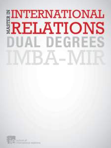 MASTER IN  INTERNATIONAL RELATIONS