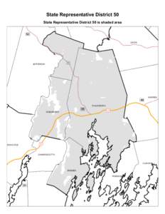 State Representative District 50 State Representative District 50 is shaded area 52 UNION  32