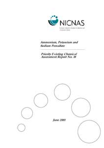 National Industrial Chemicals Notification and Assessment Scheme Ammonium, Potassium and Sodium Persulfate ___________________________________________________