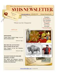  Sierra Vista Historical Society Newsletter