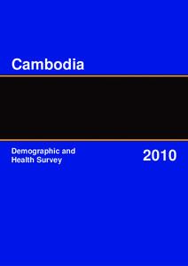 Cambodia Demographic and Health Survey 2010