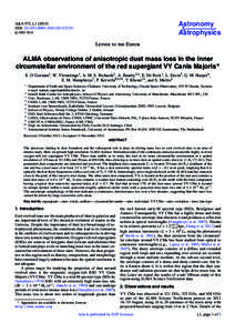 Astronomy & Astrophysics A&A 573, L1[removed]DOI: [removed][removed]