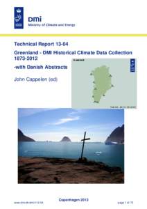 Technical Report[removed]Greenland - DMI Historical Climate Data Collection[removed]with Danish Abstracts John Cappelen (ed)