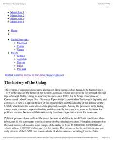 The history of the Gulag | Gulag.cz, 9:07 PM Menu Item 1 Menu Item 2