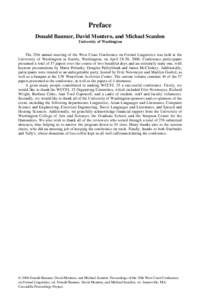 Michael Scanlon / Proceedings / Somerville /  Massachusetts / Linguistics / West Coast Conference on Formal Linguistics / Year of birth missing