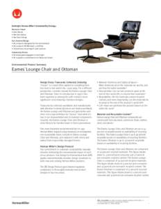 Environmental Product Summary: Eames Lounge Chair and Ottoman