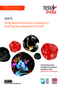 Elementary Science  Unit 4: Using demonstration as a strategy for teaching the components of food