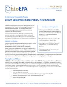 FACT SHEET Office of Compliance Assistance and Pollution Prevention January 2011 Environmental Stewardship Awards