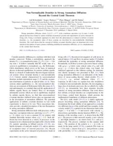 Anomalous diffusion / Physical chemistry / Brownian motion / Science / Probability and statistics / Statistics / Fractals / Statistical mechanics