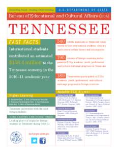 Fulbright Program / Tennessee / Bureau of Educational and Cultural Affairs / United States / State of Franklin / Southern United States / Confederate States of America