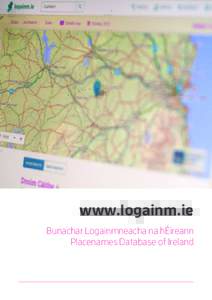 Irish toponymy / Placenames Database of Ireland / Place names in Ireland / Irish language / Languages of Europe / Europe / Culture