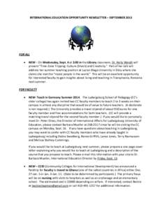 Microsoft Word - International Education Opportunity Newsletter - Sept  2013