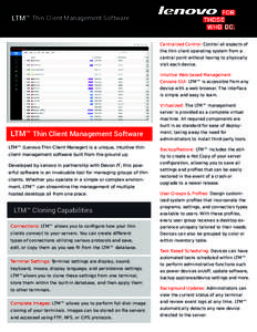 LTM | Thin Client Manager| Data Sheet