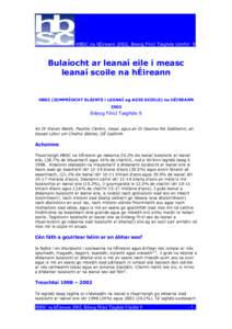 HBSC na hÉireann 2002, Bileog Fíricí Taighde Uimhir 9  Bulaíocht ar leanaí eile i measc leanaí scoile na hÉireann  HBSC (IOMPRÍOCHT SLÁINTE i LEANAÍ ag AOIS SCOILE) na hÉIREANN