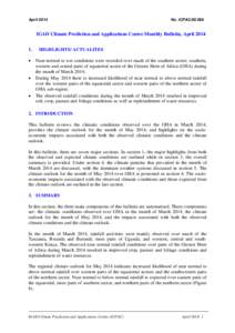 Precipitation / Rain / Climate / Intergovernmental Authority on Development / Sudan / Earth rainfall climatology / Atmospheric sciences / Earth / Africa