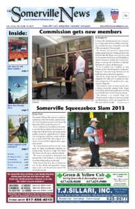 25¢ www.TheSomervilleNews.com Somerville’s only independent community newspaper  Vol. 42 No. 24 • JUNE 19, 2013
