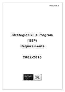 Schedule 2  Strategic Skills Program (SSP) Requirements[removed]