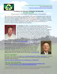 Livestock and Poultry Environmental (LPE) Learning Center Webcast Series