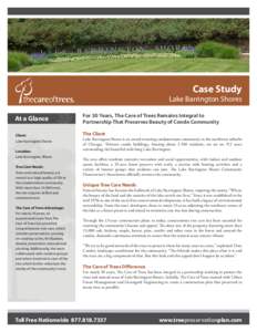 Case Study Lake Barrington Shores At a Glance Client: Lake Barrington Shores	 Location: