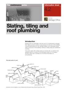 The maintenance series  Information sheet 4.2 Slating, tiling and