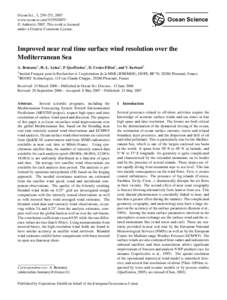 Physical oceanography / Weather prediction / Wind power / Atmospheric dynamics / Water waves / Scatterometer / Wind / QuikSCAT / Buoy / Atmospheric sciences / Meteorology / Statistics