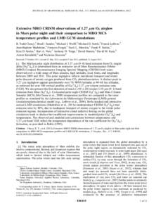 Extensive MRO CRISM observations of 1.27 μm O2 airglow in Mars polar night and their comparison to MRO MCS temperature profiles and LMD GCM simulations