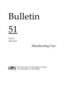 Bulletin 51 PART[removed]Membership List
